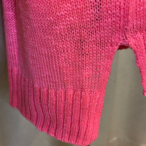 Pink Scoop Neck Knit Sweater PINK ROSE XL - Picture 8 of 16